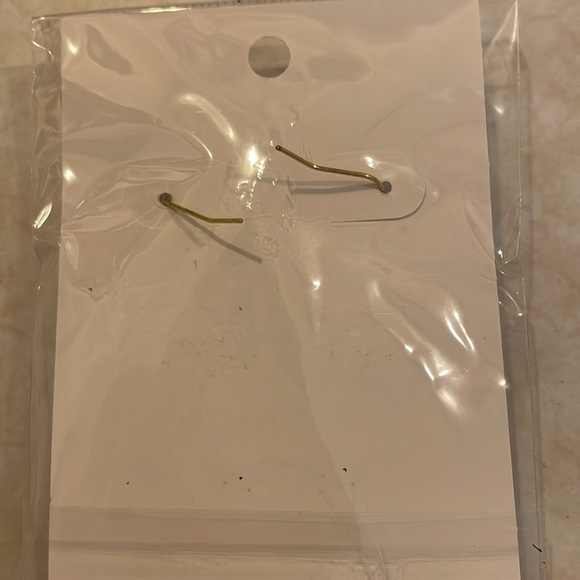 Gold Tone Earrings - Vintage Bohemian Style, Zirconia Accents, Beaded Drops - Picture 2 of 2